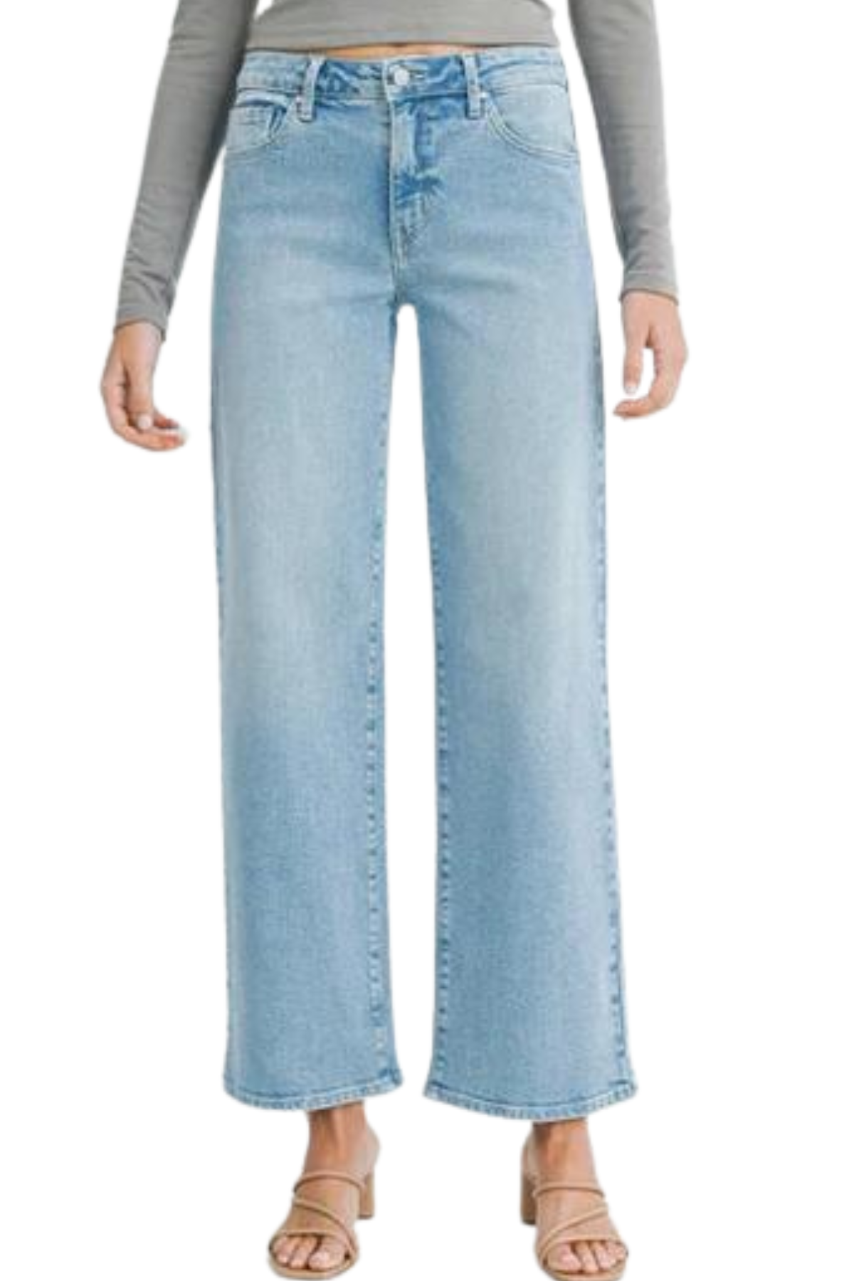 The Refined Mid Rise Slim Wide Leg