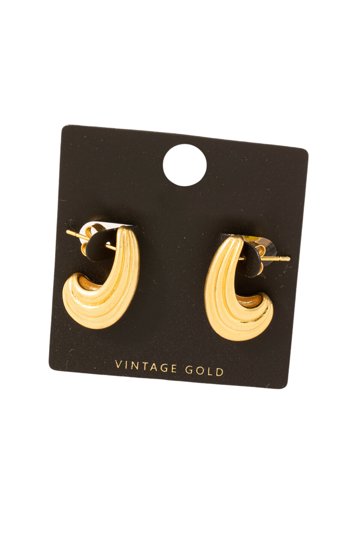 Ellen Vintage Gold Hoop Earrings