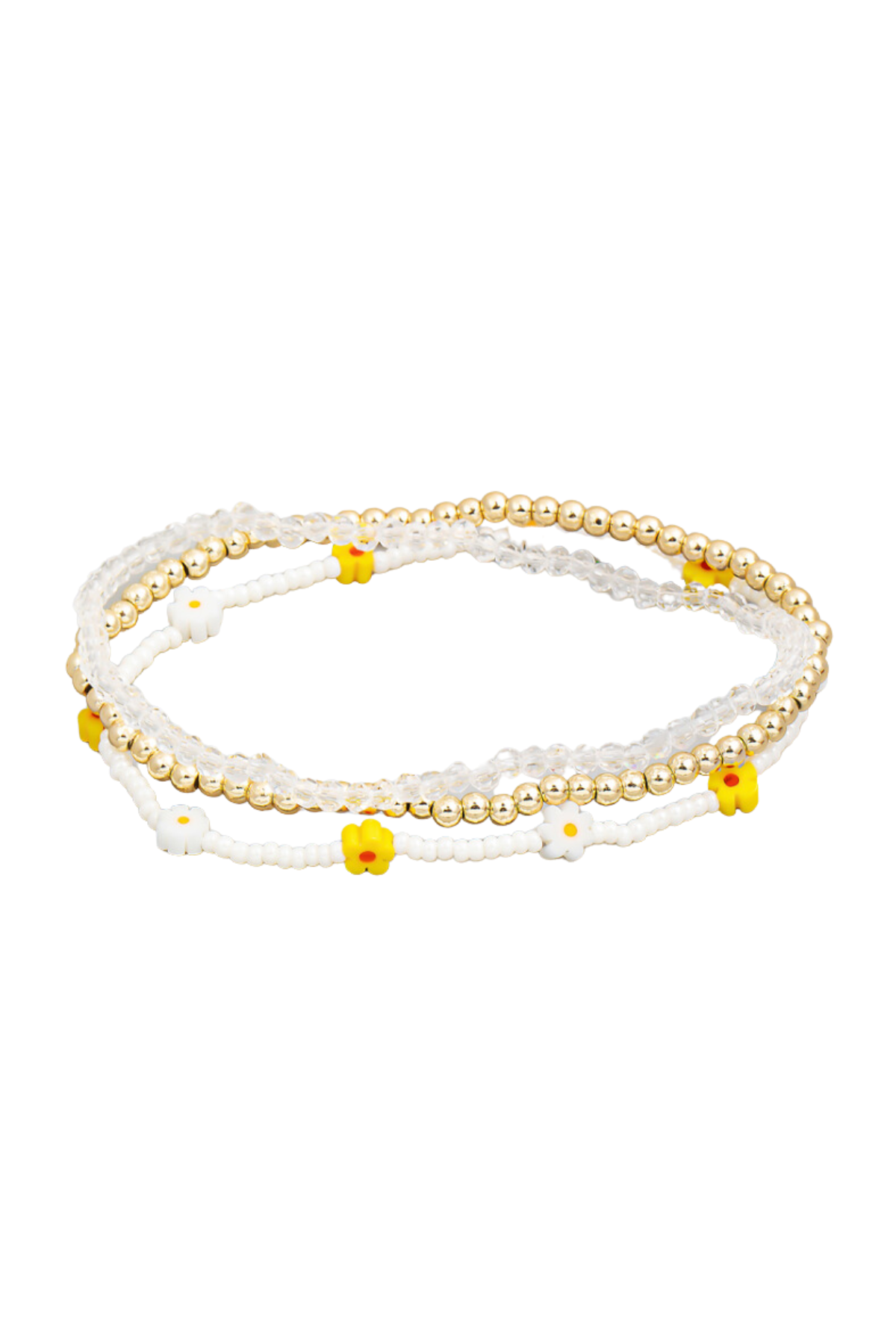 Daisy Beaded Bracelet Set