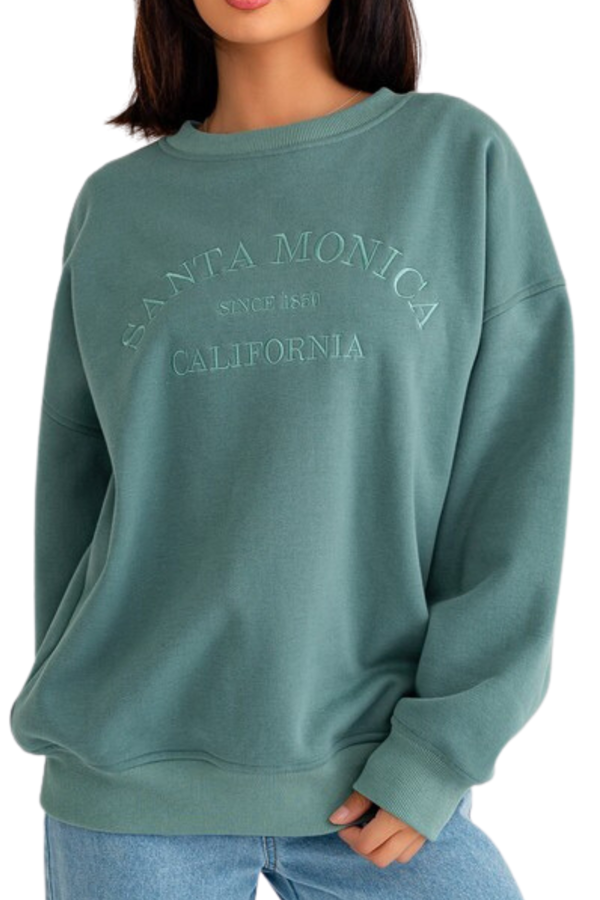 Santa Monica Fleece Lined Sweater - Sage
