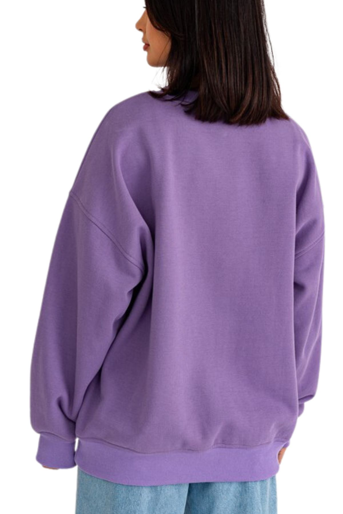 Santa Monica Fleece Lined Sweater - Purple
