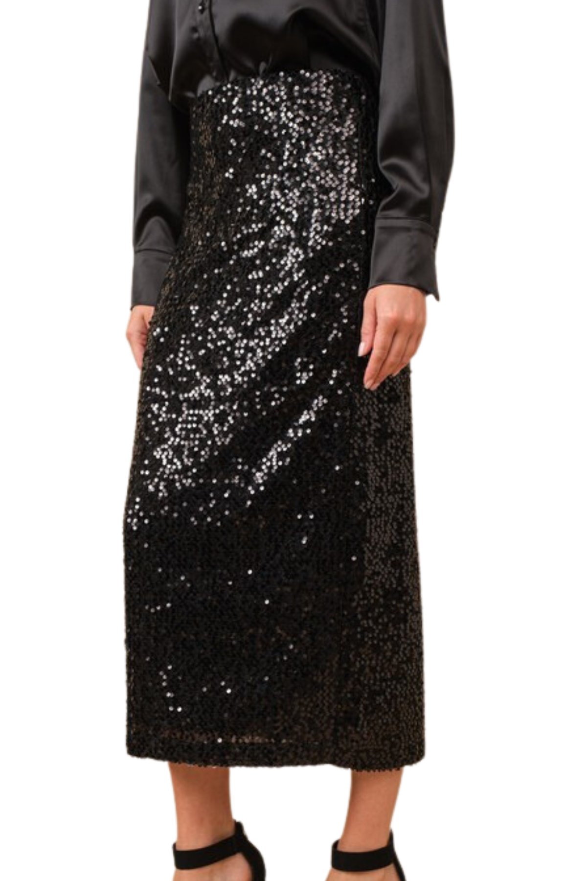 Chloe Sequined Midi Skirt