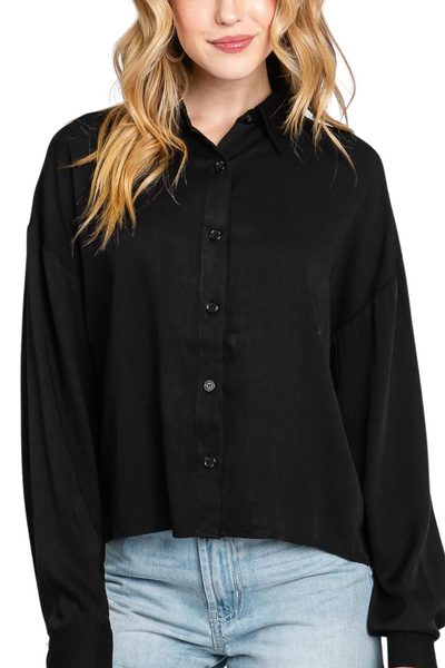 Elizabeth Collared Shirt - Black