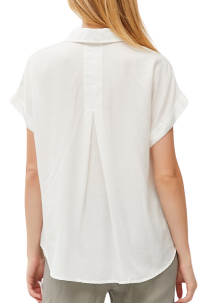 Kimberly Button Up Top - White