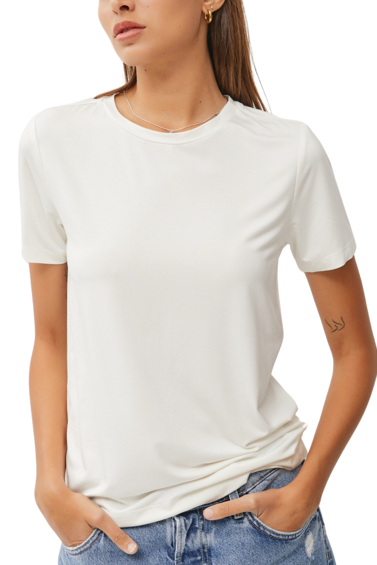Bamboo Basic T-Shirt - Off White
