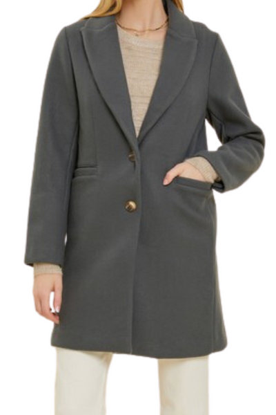 Louisa Button Coat - Spruce