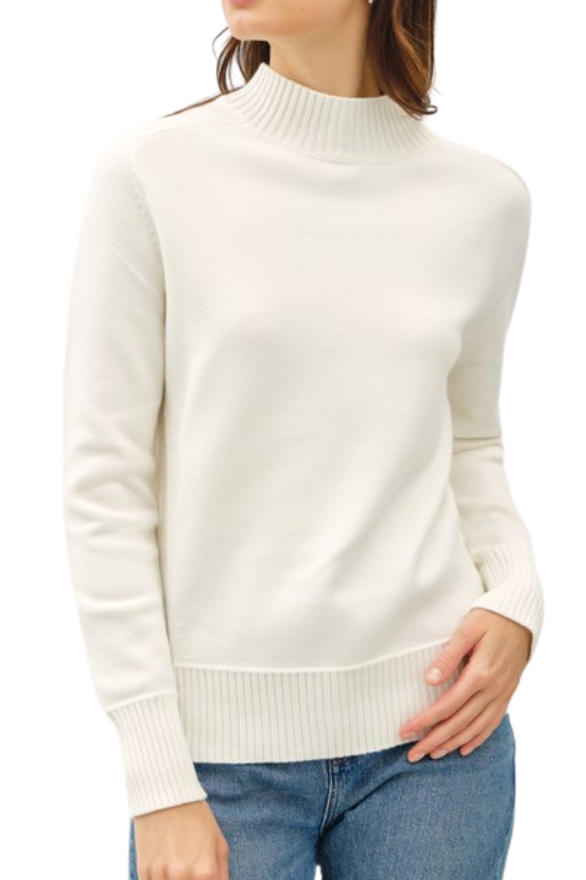 Rayna Mockneck Sweater - Ivory