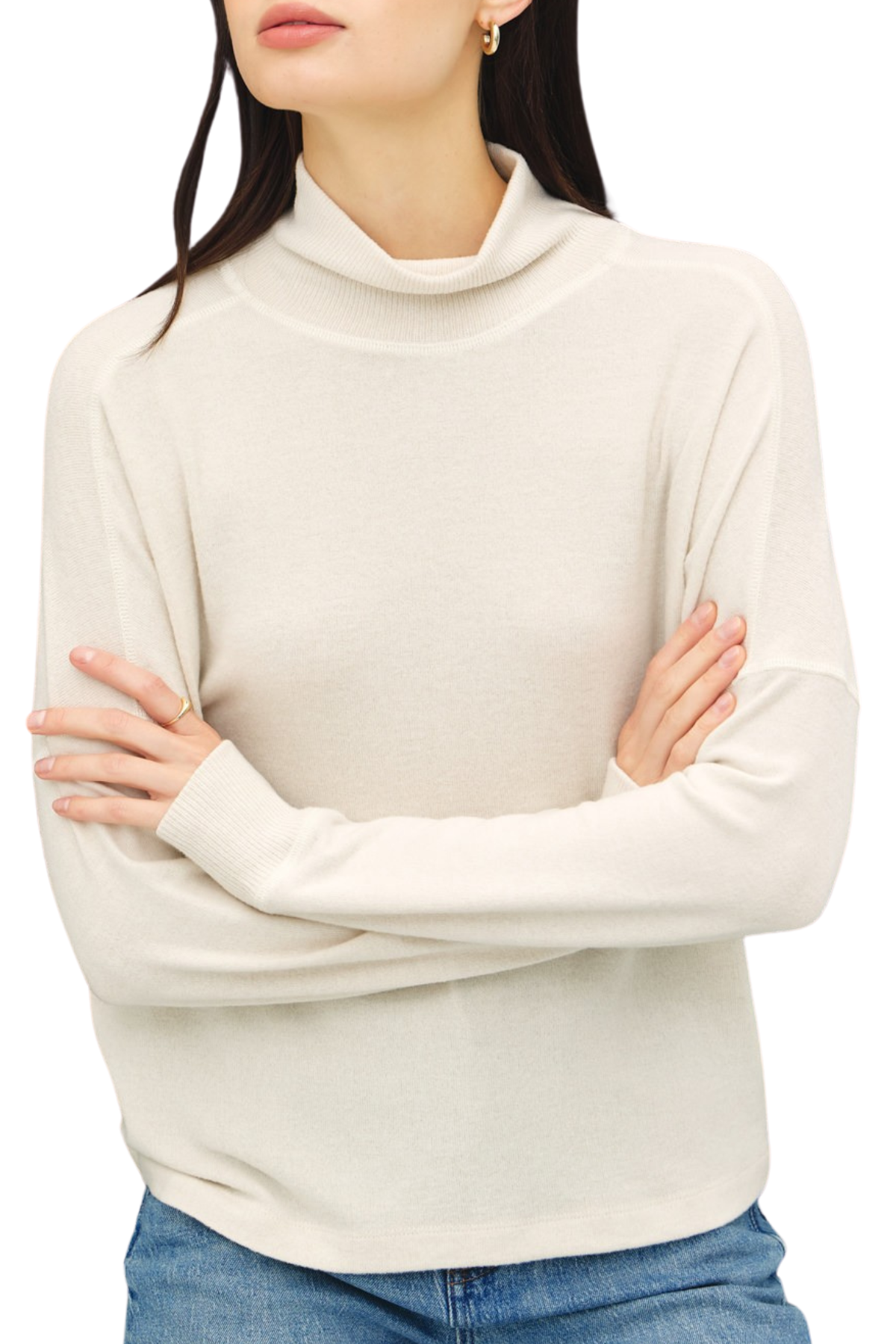 Elizabeth Soft Turtleneck - Cream