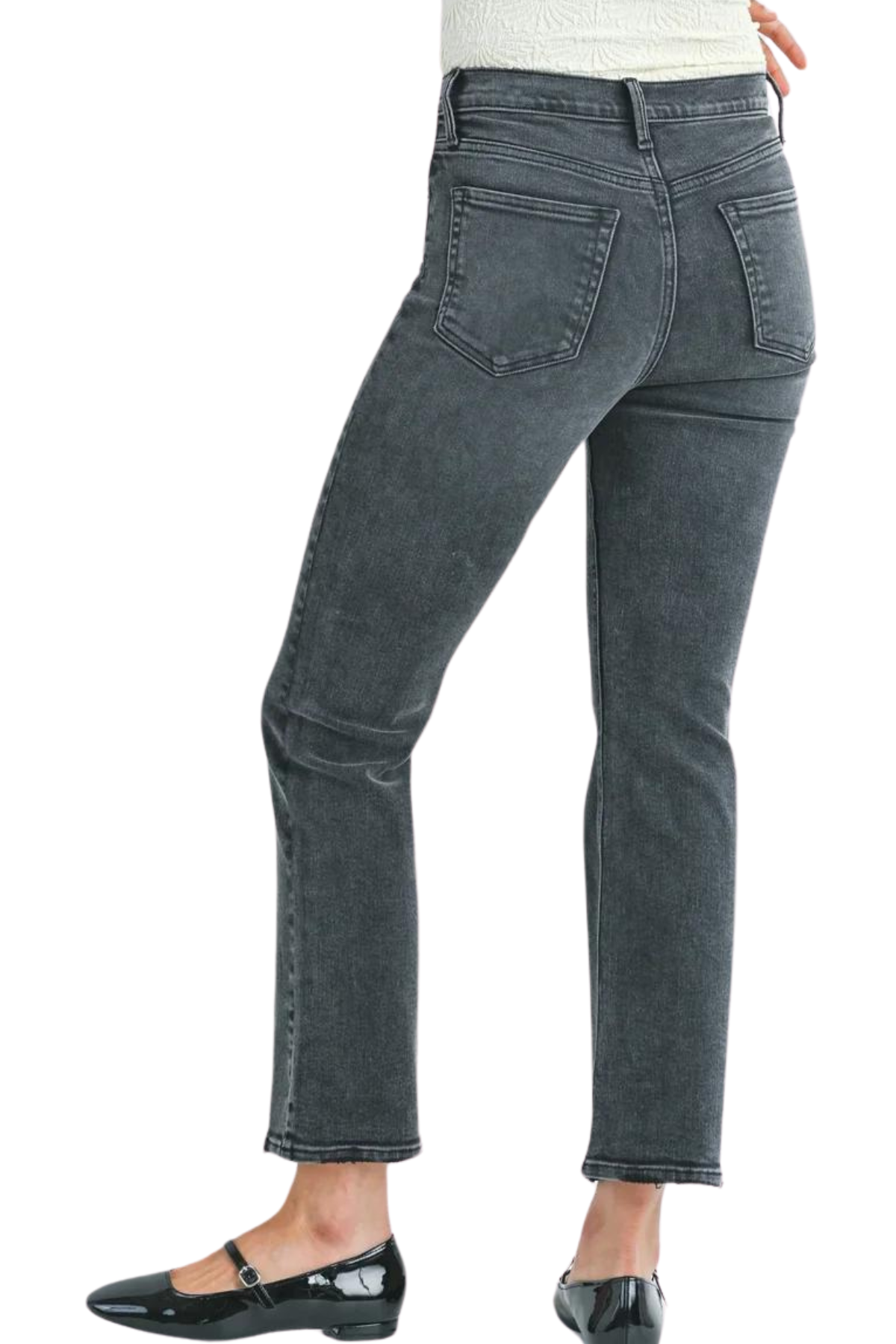 The High Rise Stretch Jean - Washed Black