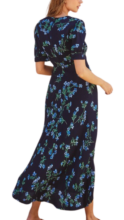 Lia Short Sleeve Floral Maxi Dress