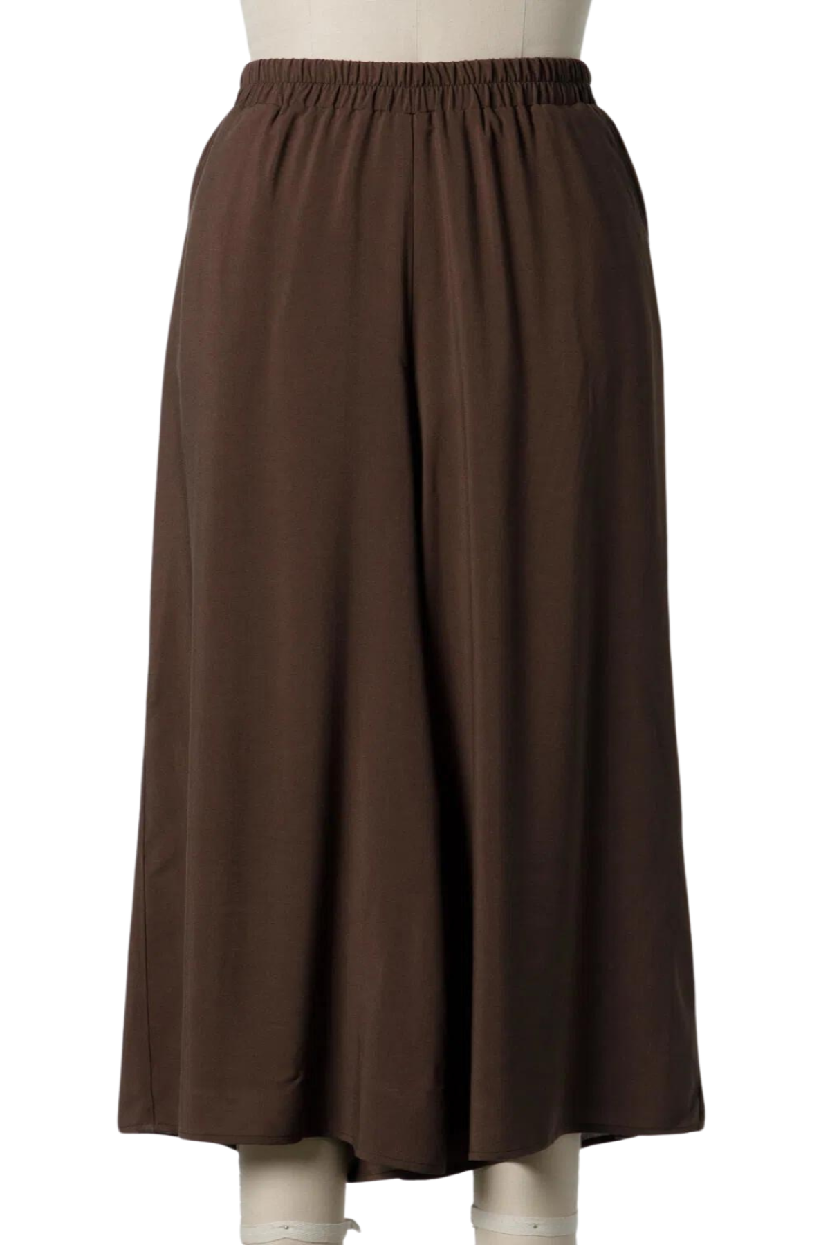 Wide Leg Flowy Pants - Brown