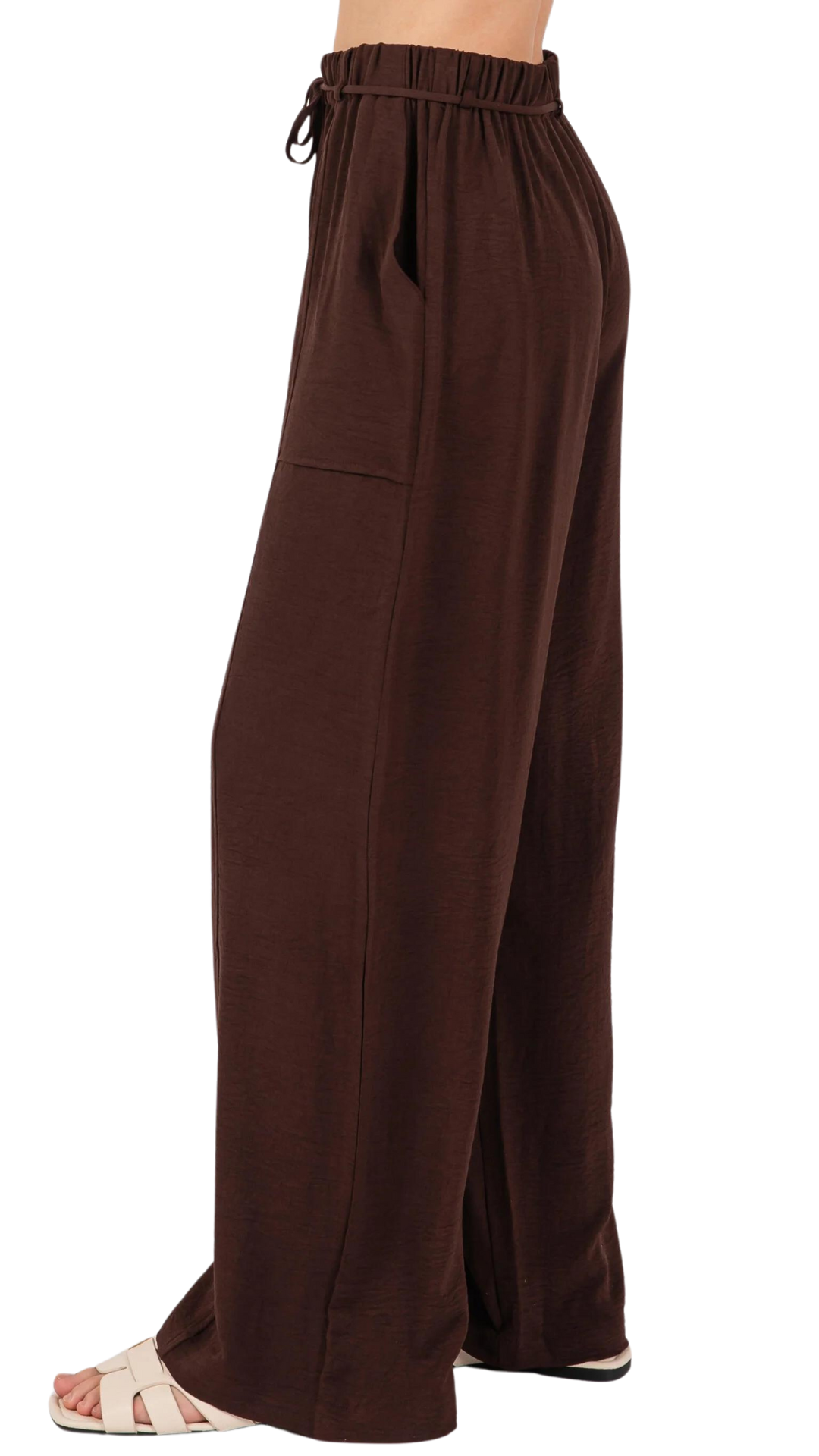 Shanda Wide Leg Belted Pants