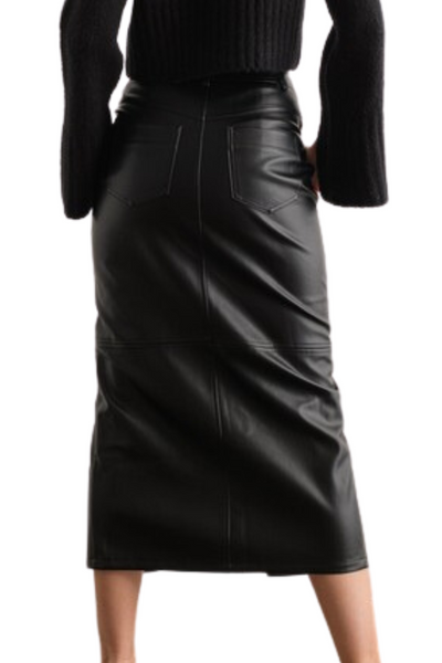 Lillith Faux Leather Midi Skirt
