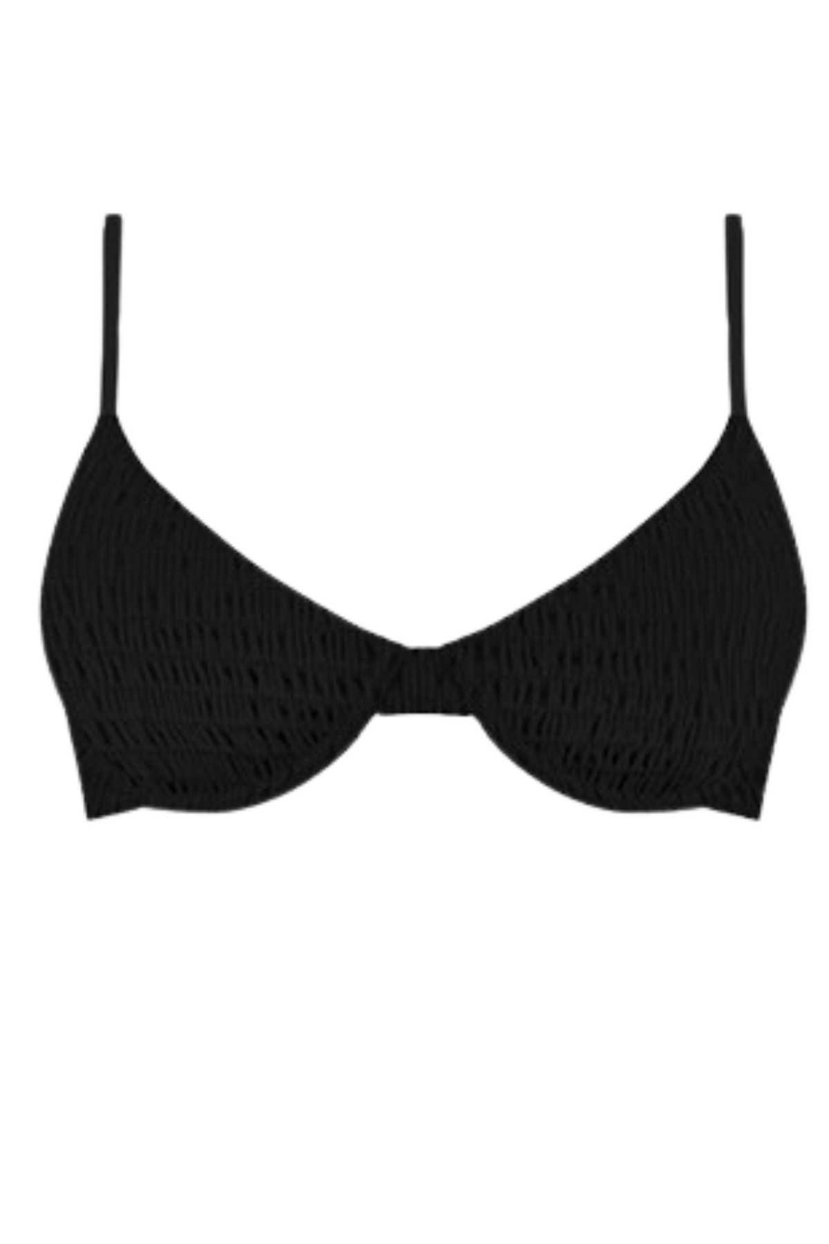 Malta Structured Bikini Top - Black
