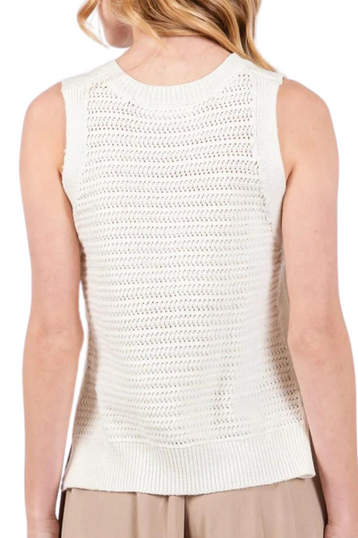 Tula Crochet Tank - White