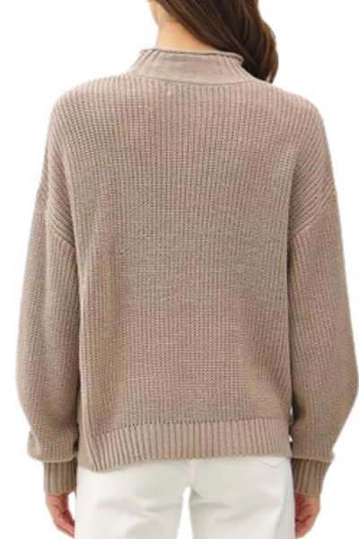 Tia Mockneck Sweater - Beige