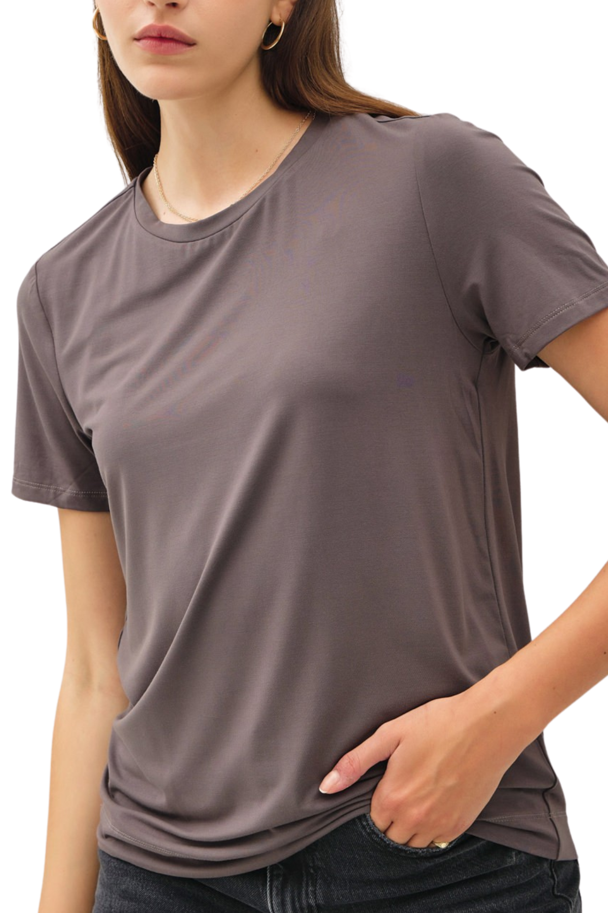 Bamboo Basic T-Shirt - Charcoal