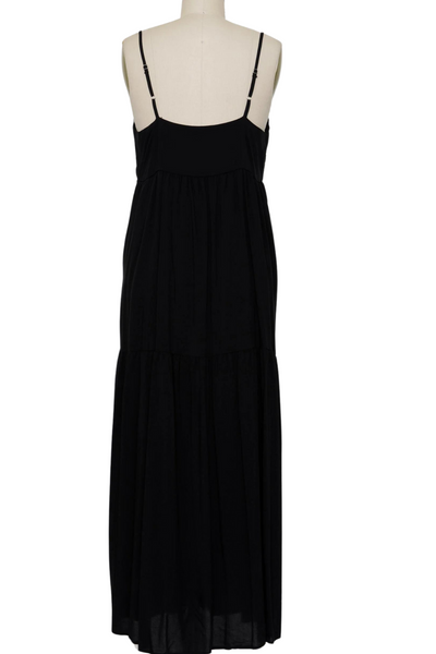 Rene Tiered Maxi Dress - Black