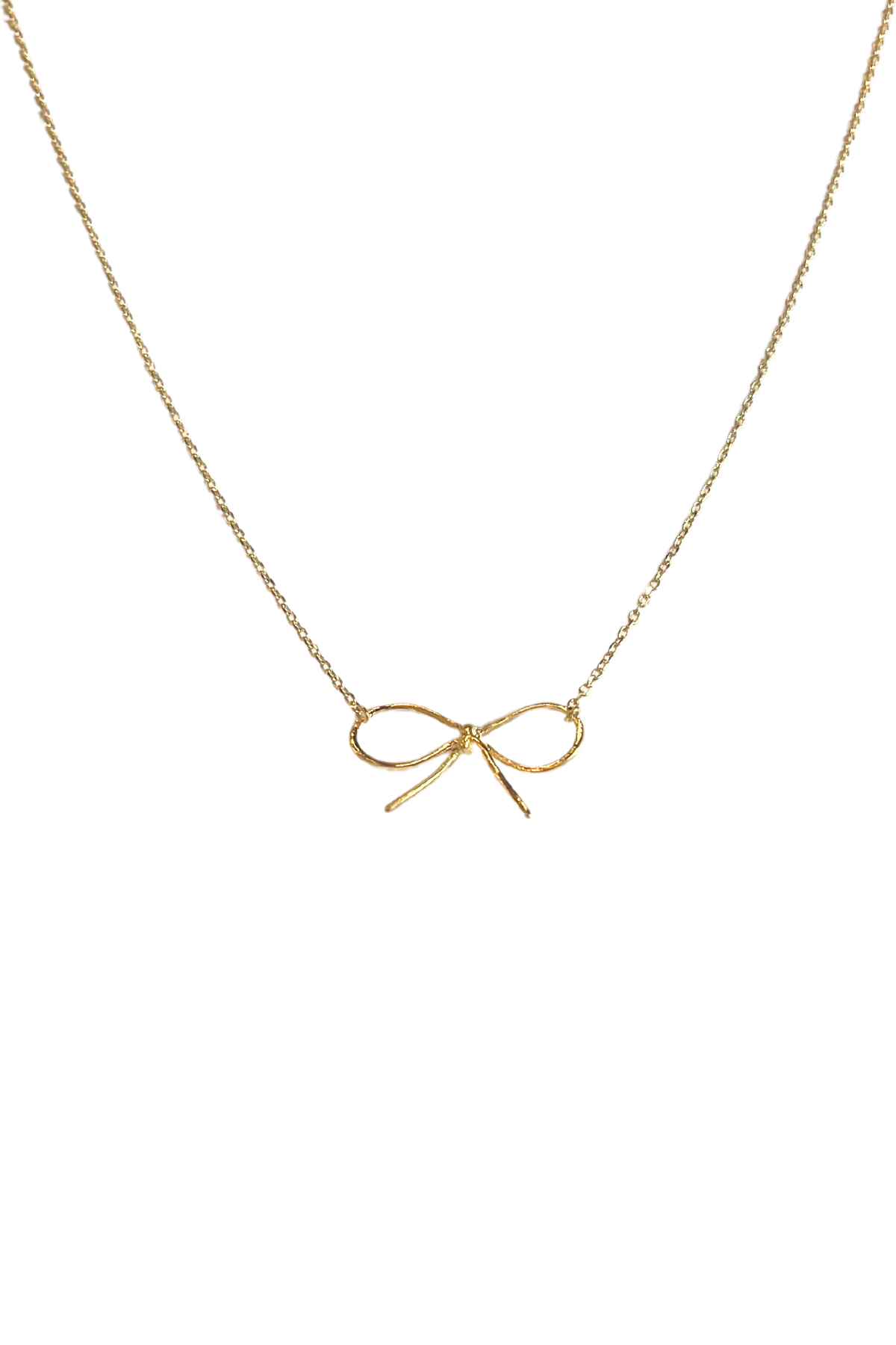 Gold Dipped Bow Necklace