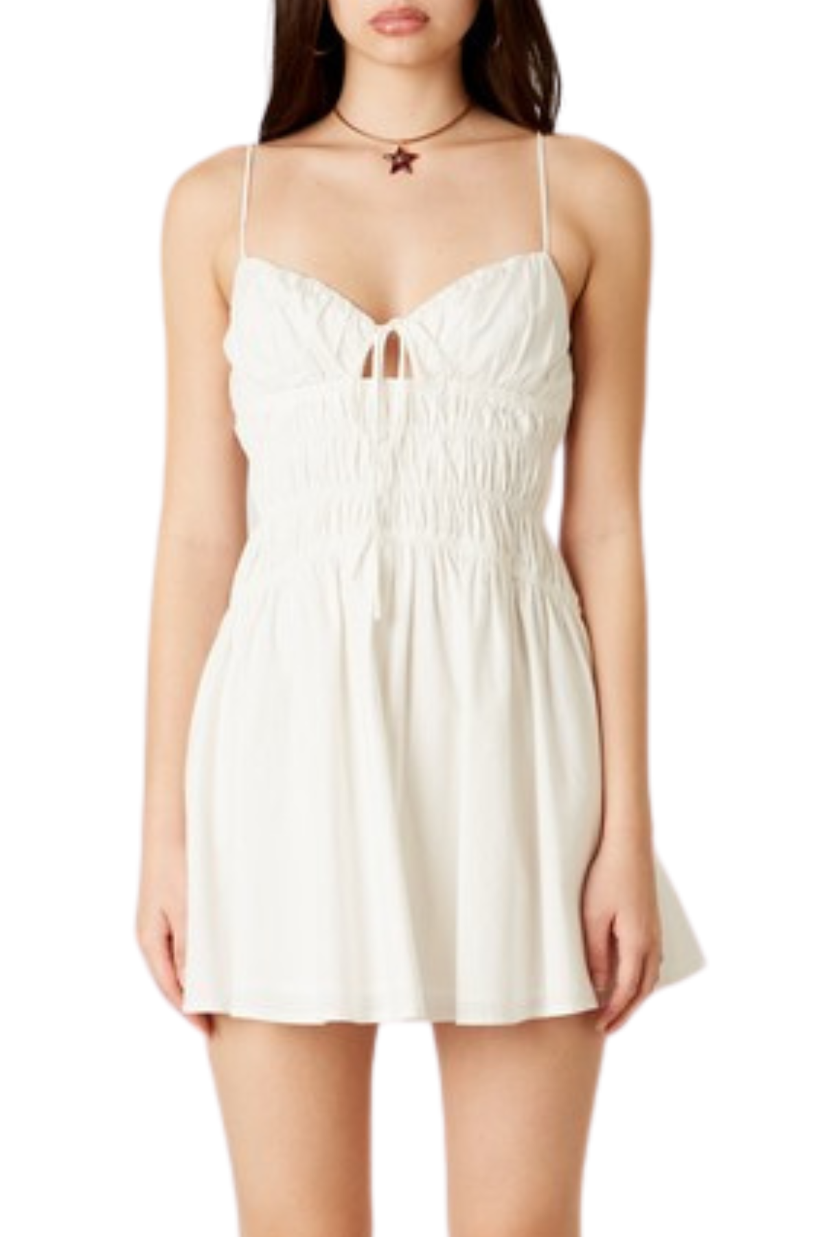 Kayla Bustier Mini Dress - White