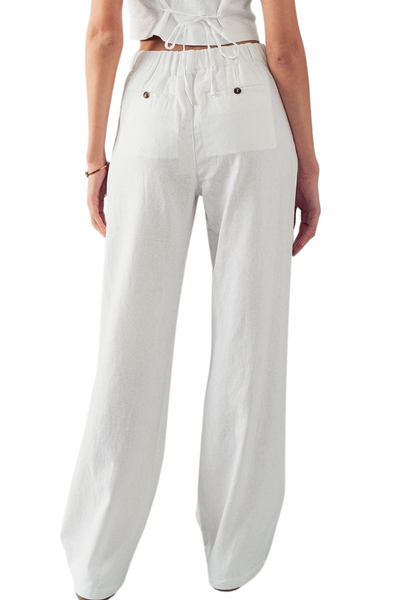Lexi Pleated Pants - White