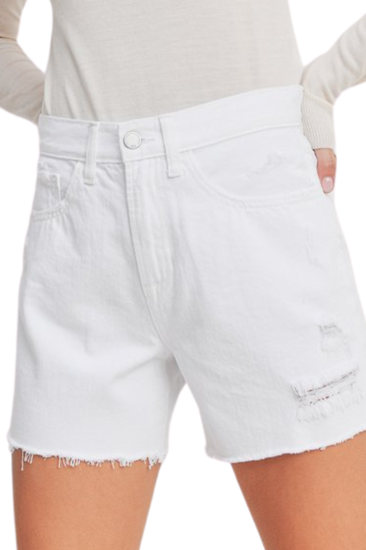 Maisie White Denim Shorts