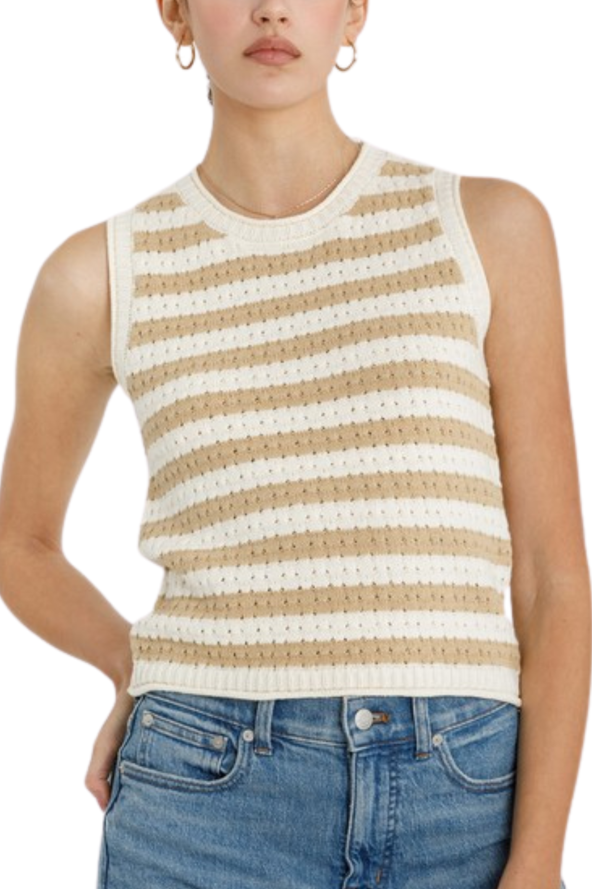 Julia Sweater Tank - Taupe