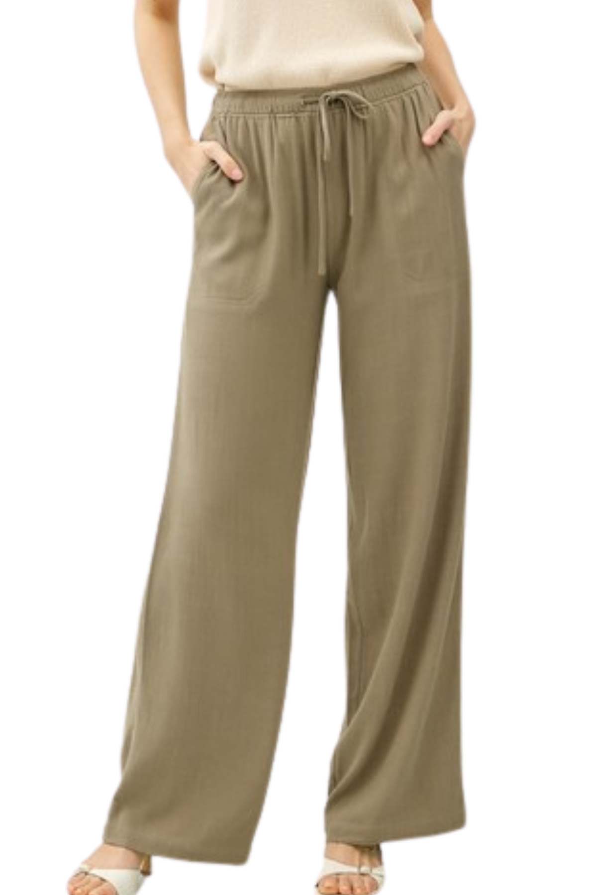 Dani Flowy Pants - Khaki