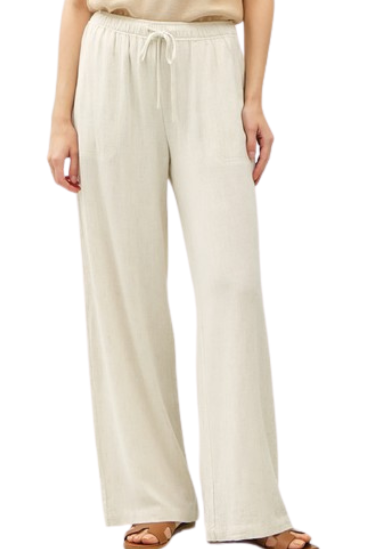 Dani Flowy Pants - Natural