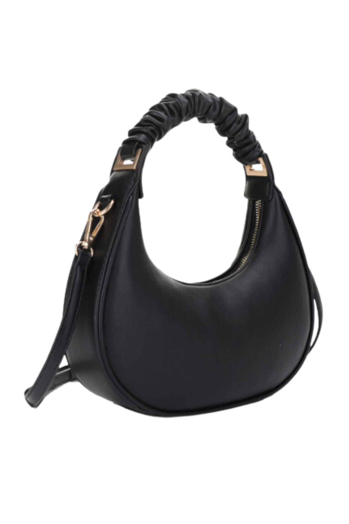 Sasha Wrinkle Handle Bag - Black