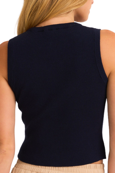 Kyla Knit Tank - Navy