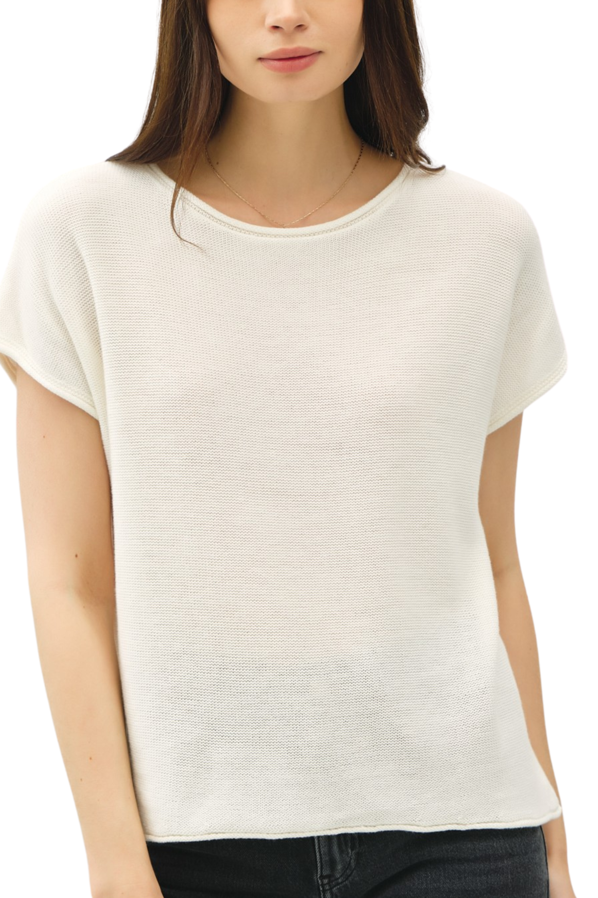 Jo Knit Tee - Ivory