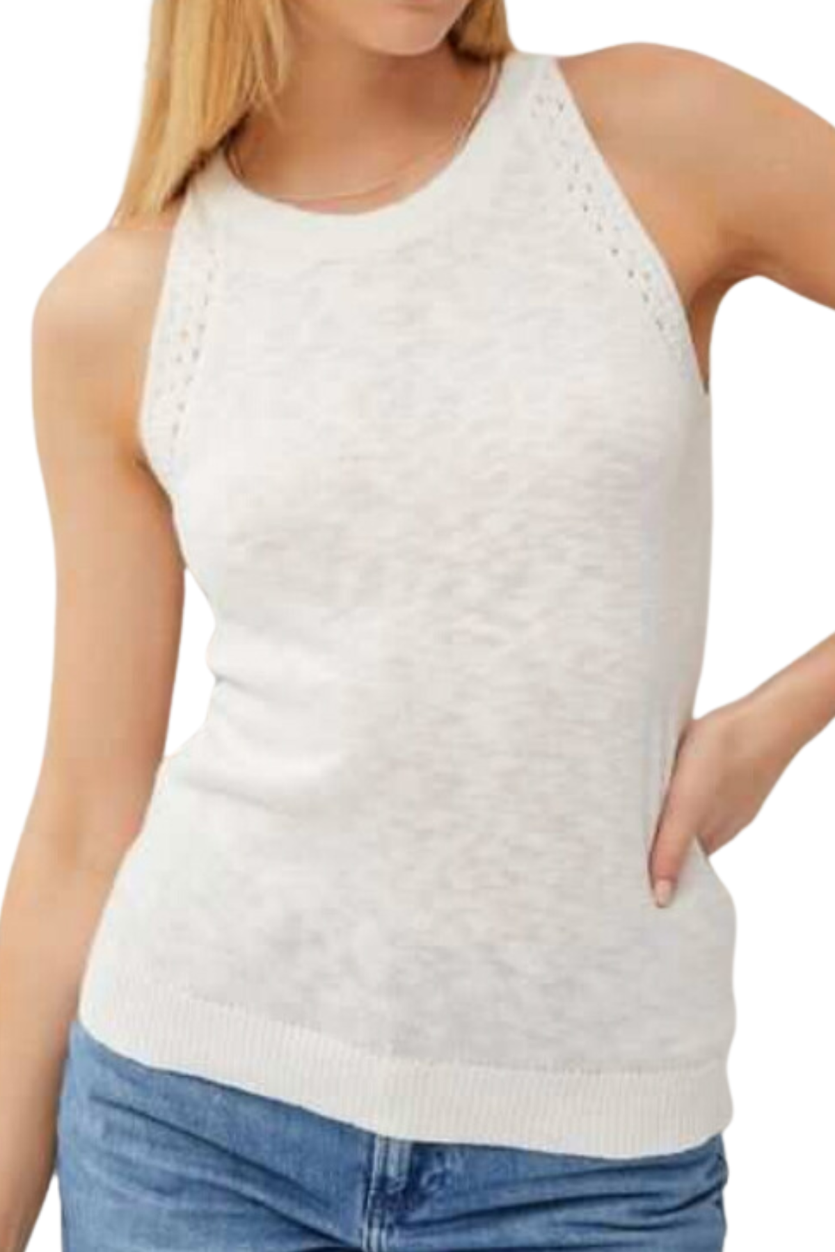 Carla Knit Tank - Ivory