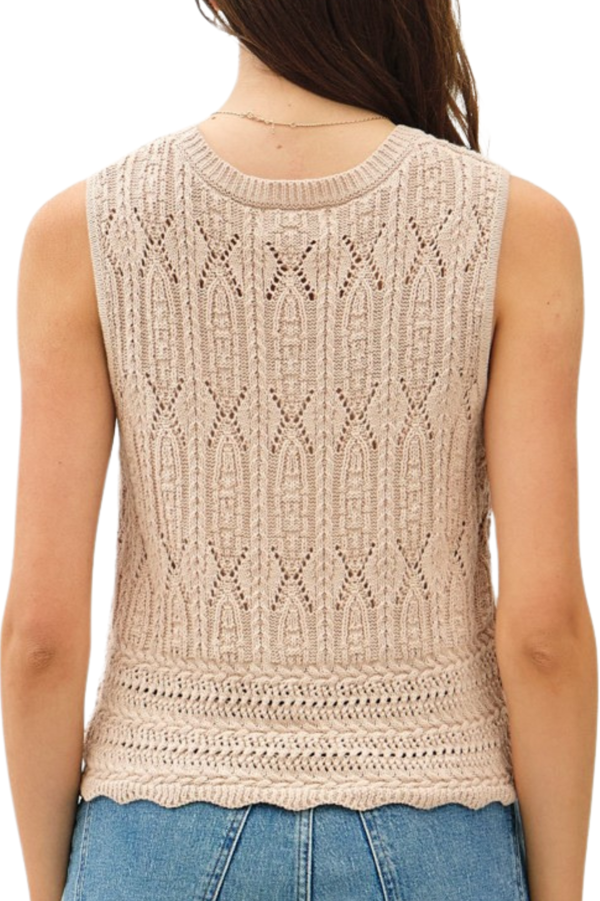 Isabella Knit Tank - Beige