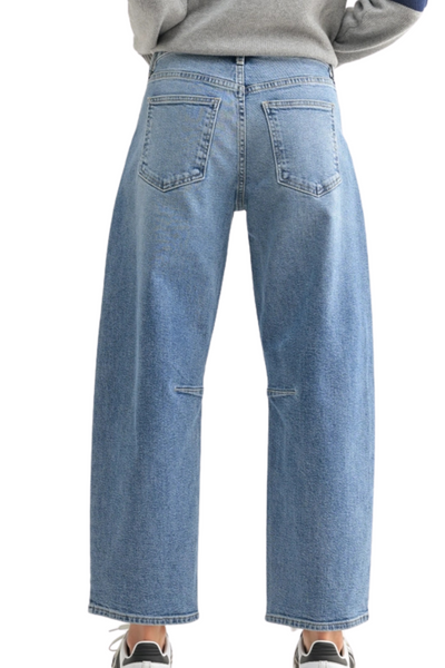 Just Black Denim - Utility Seamed Barrel Jean
