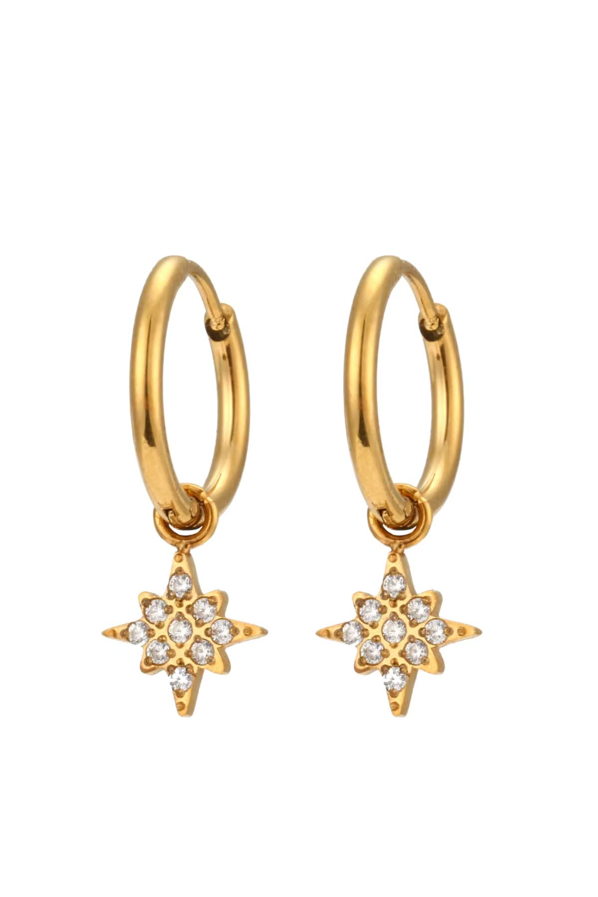 Claire Star Hoop Earrings