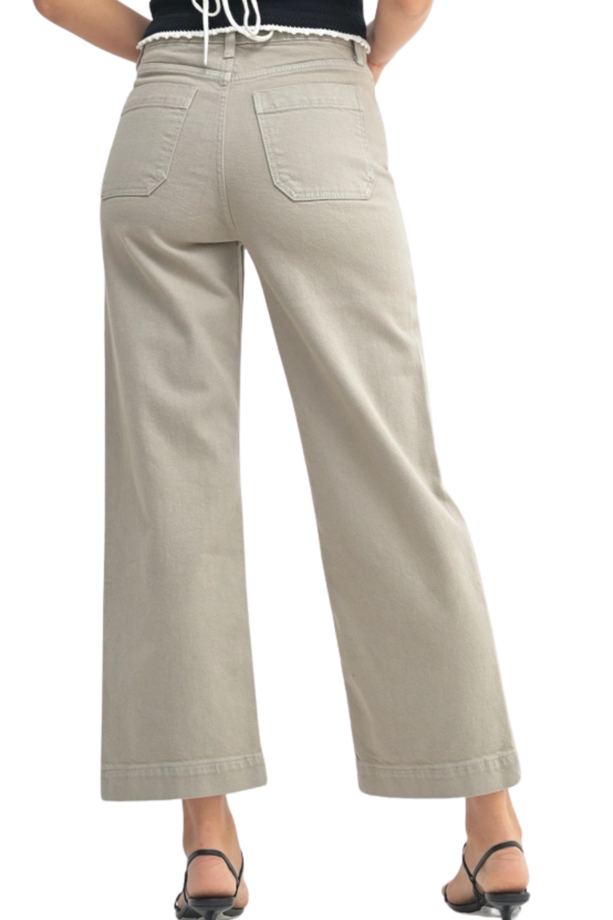 Just Black Denim - Utility Wide Leg - Moon Stone