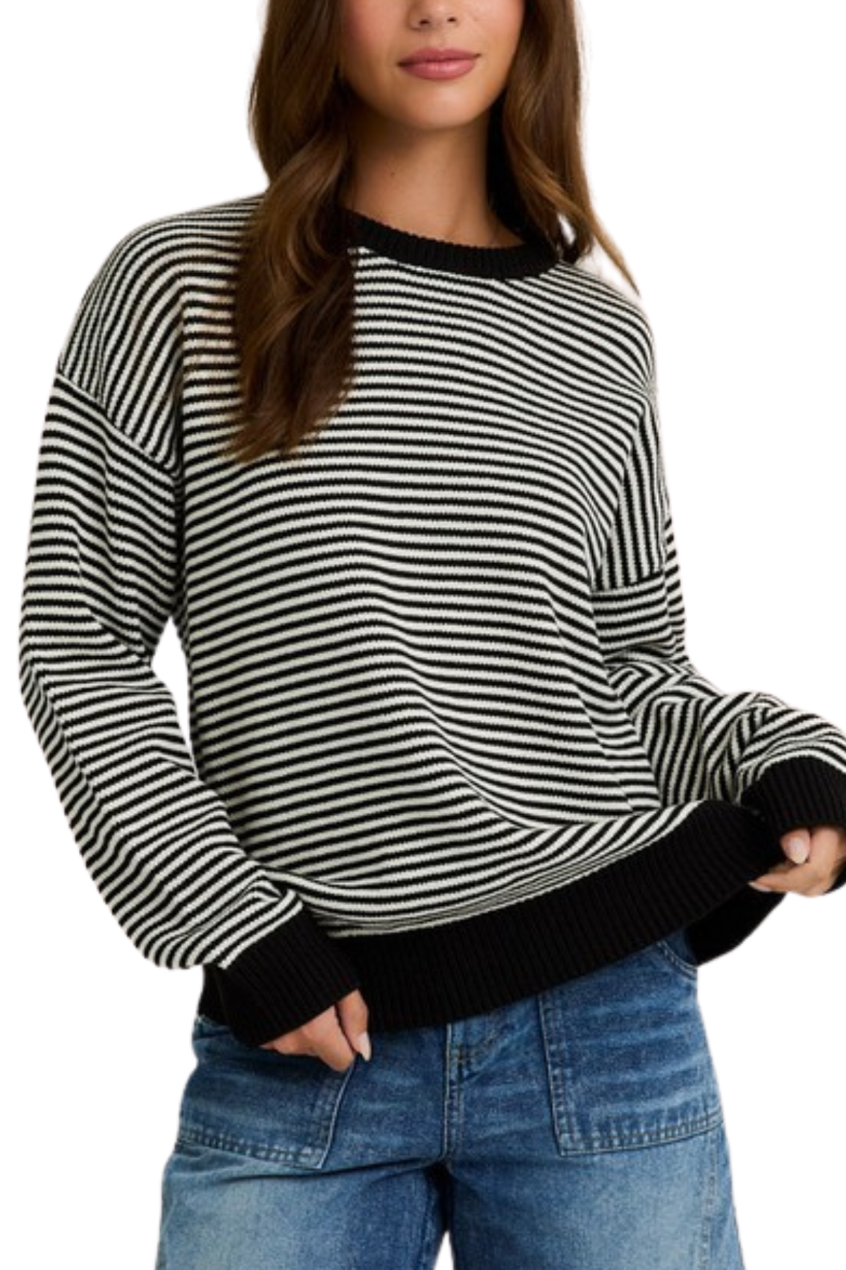 Georgia Striped Knit Sweater