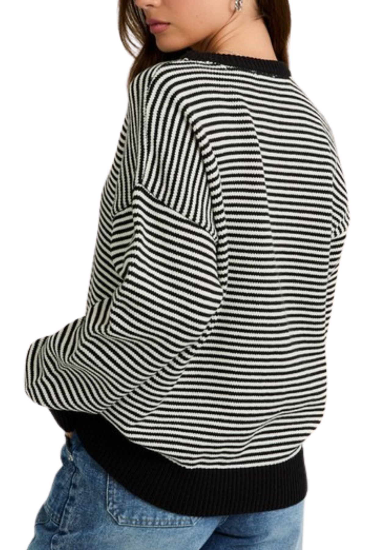 Georgia Striped Knit Sweater