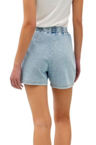 Lola Comfy Shorts - Light Denim