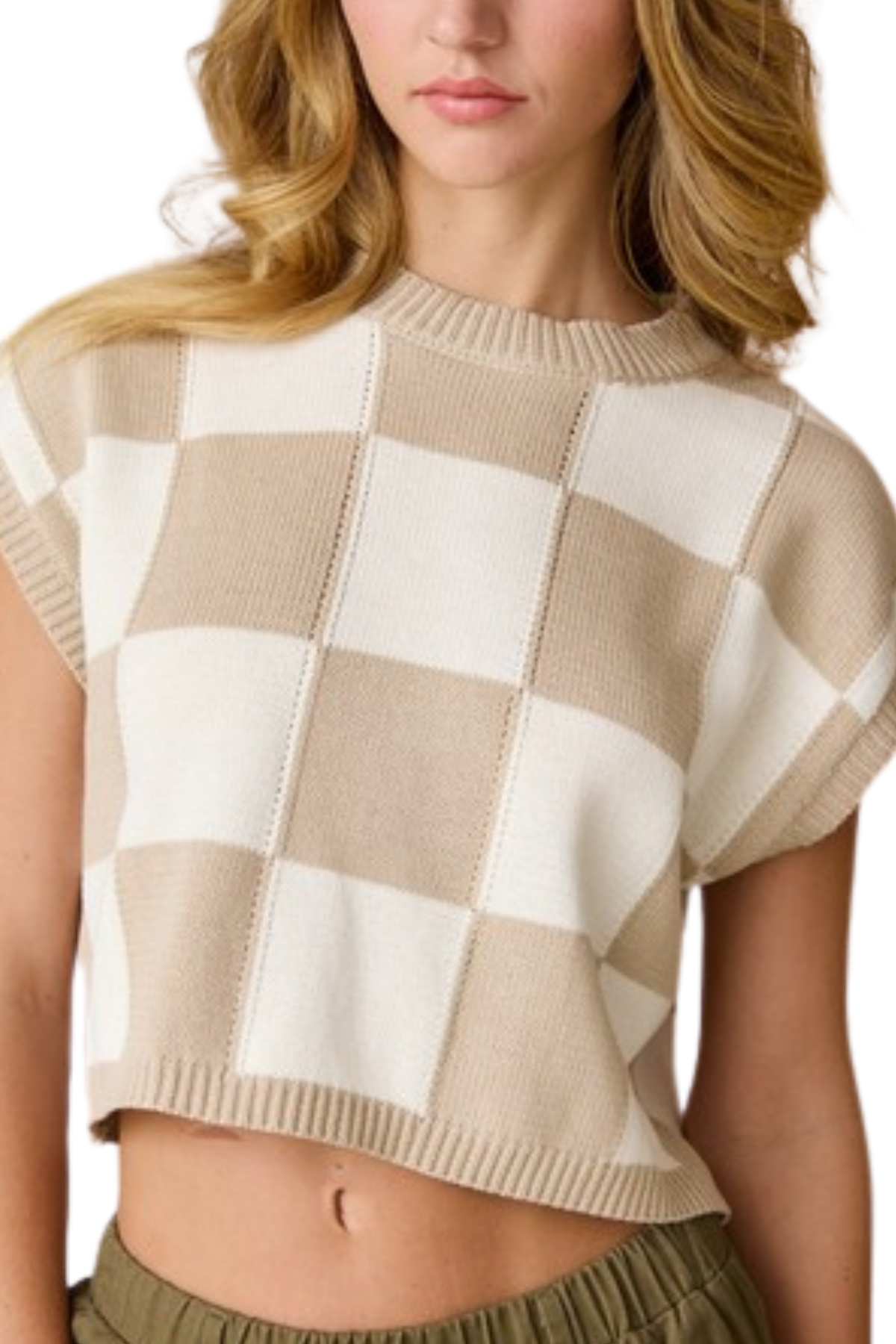 Maggie Checkered Knit Top