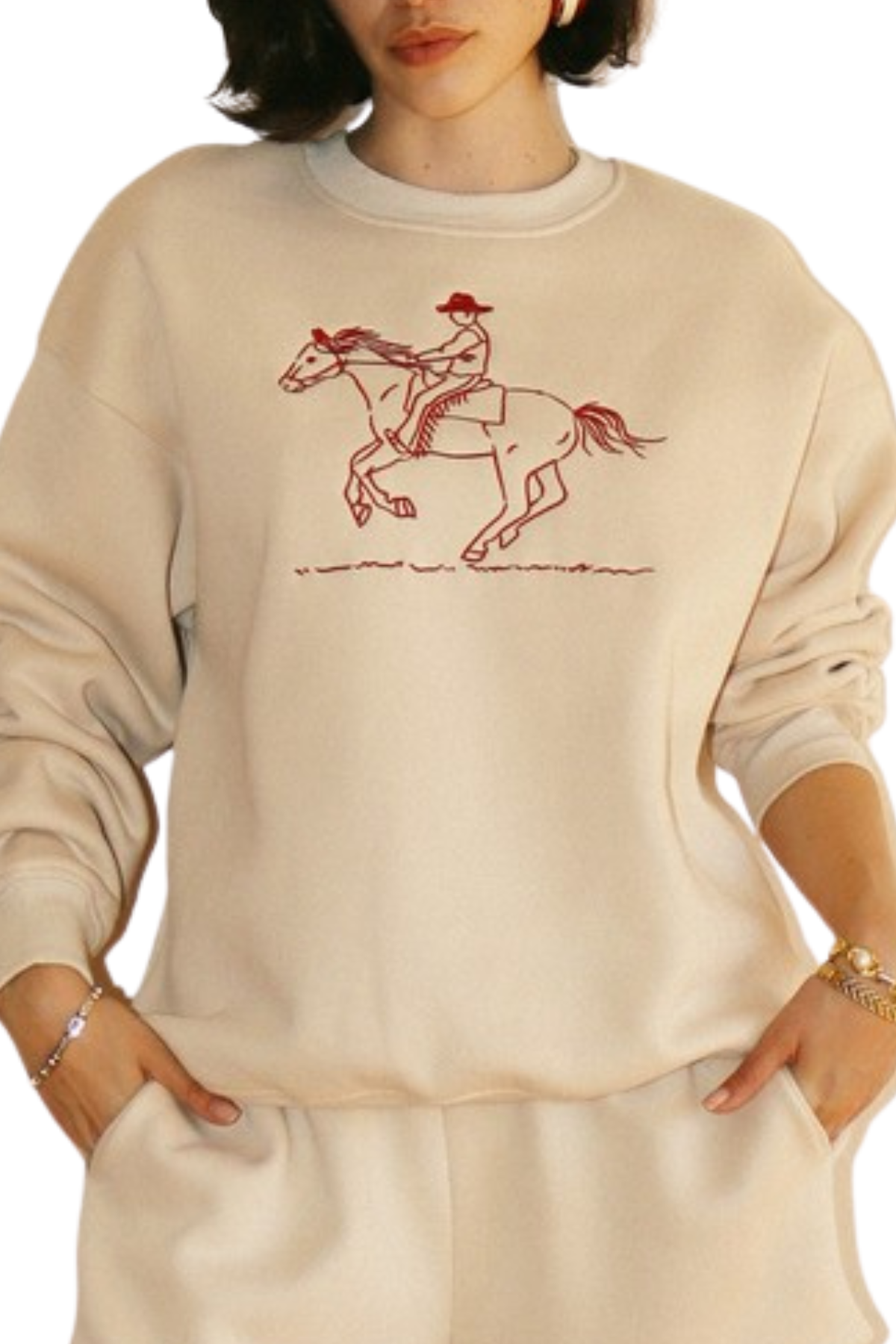 Cowgirl Embroidered Crewneck