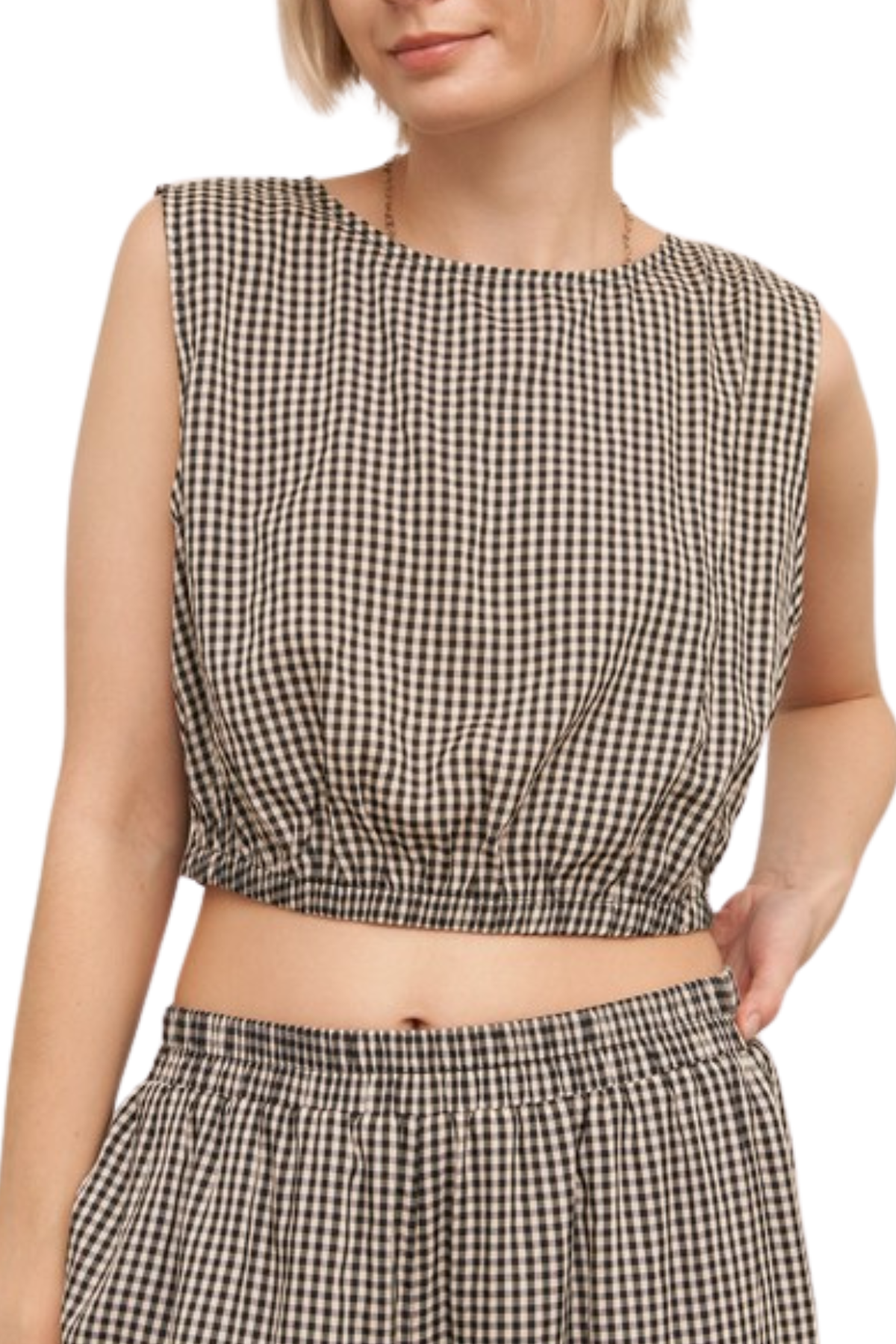 Arya Crop Top - Gingham