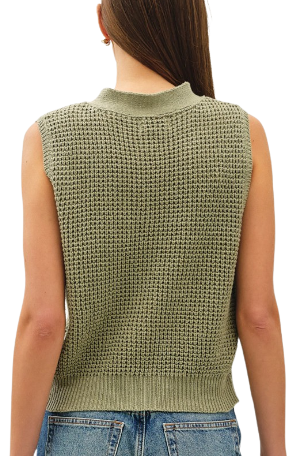 Belle Knit Vest - Sage