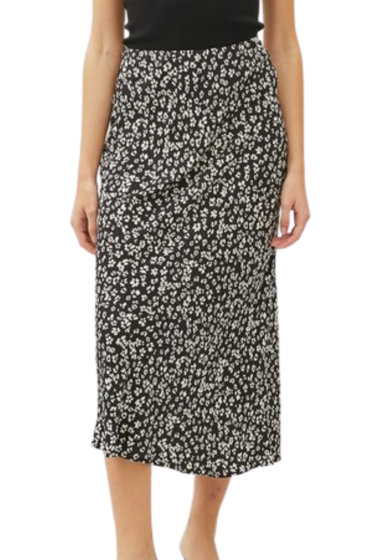 Fiona Printed Skirt - Black