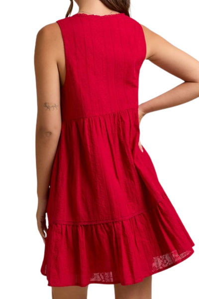 Augusta Mini Dress - Red