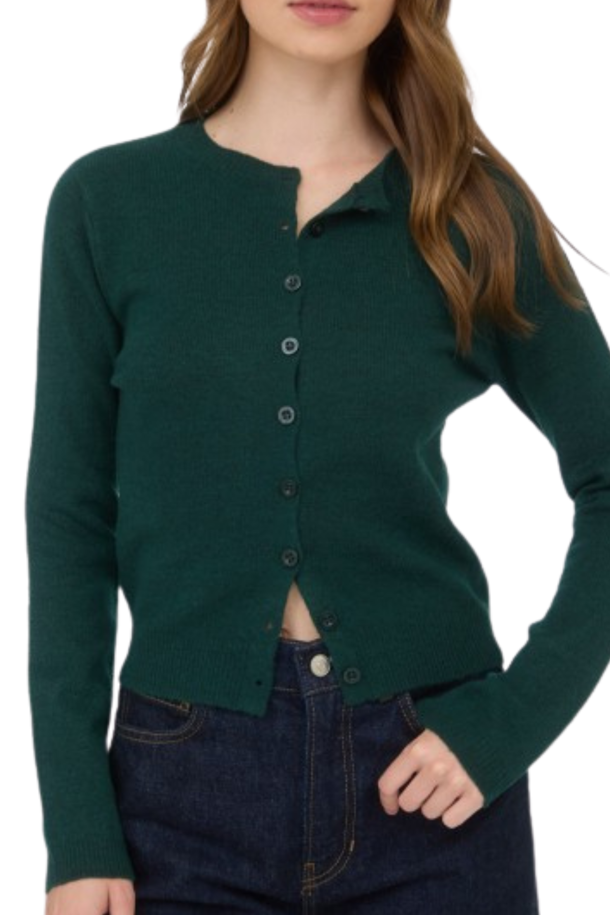 Andy Lightweight Cardigan - Hunter Green