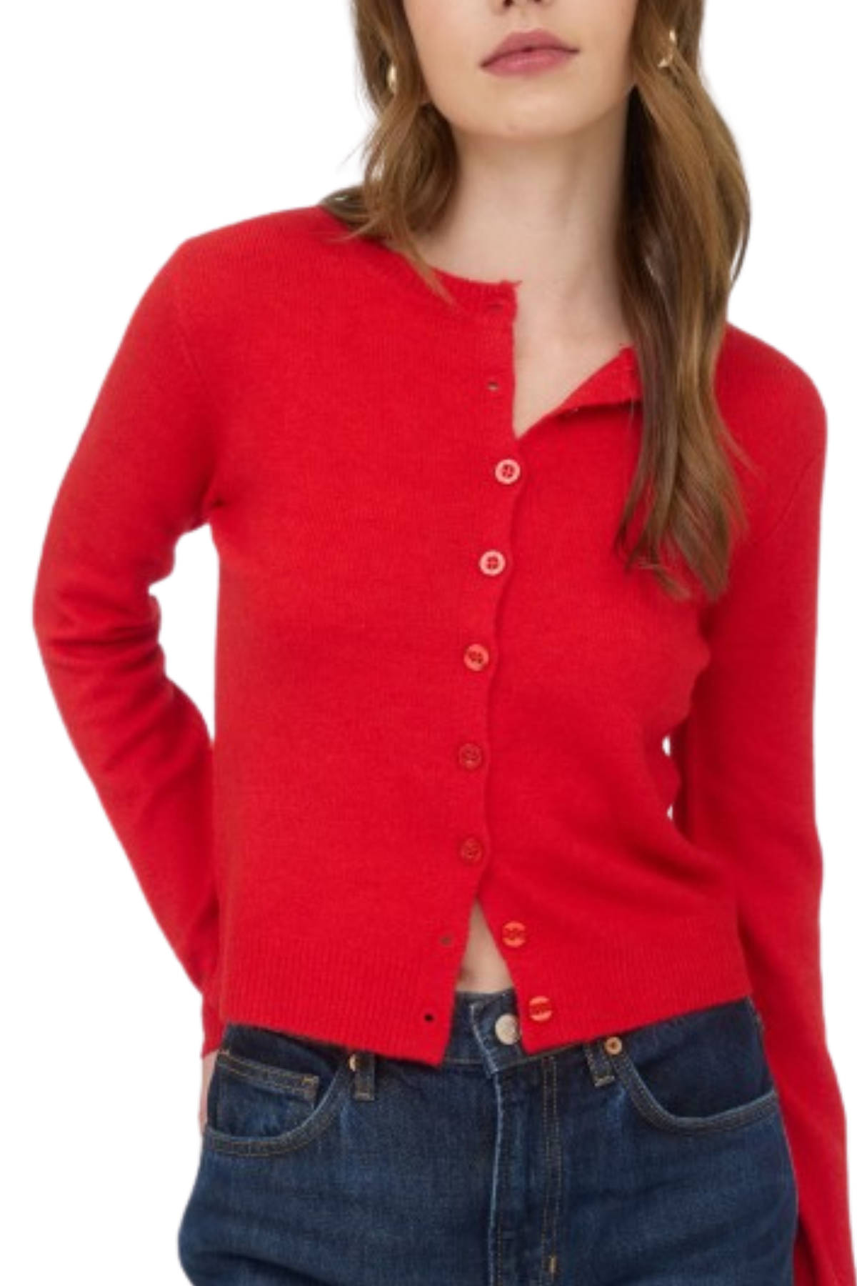 Andy Lightweight Cardigan - Red