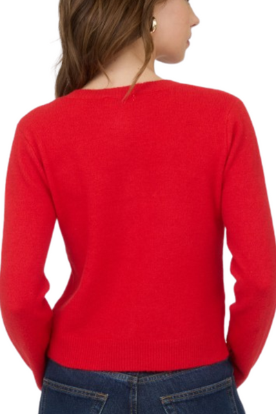 Andy Lightweight Cardigan - Red