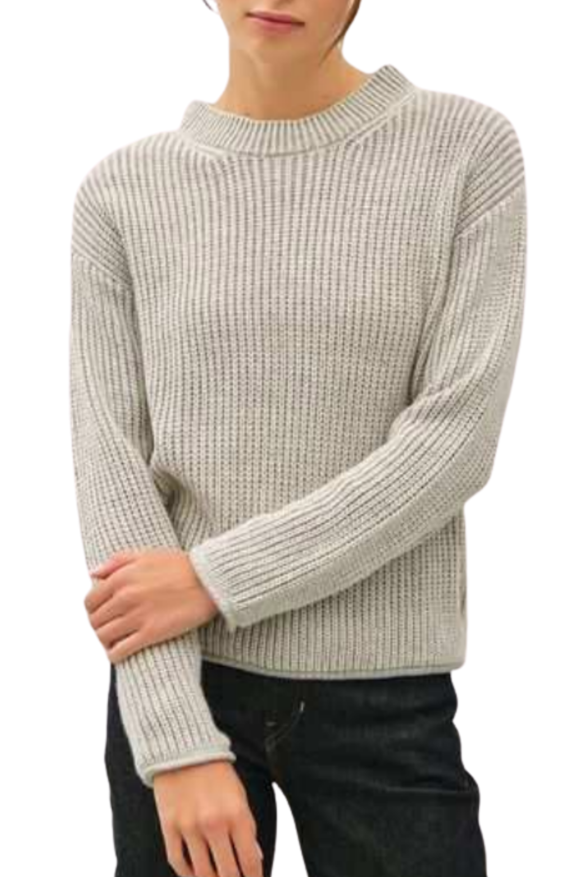 Miranda Washed Sweater - Light Grey